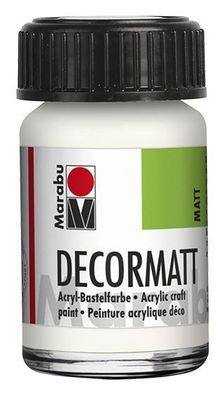 Marabu 1401 39 070 Decormatt Acryl weiß 15 ml(P)