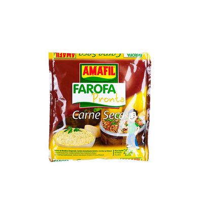 Amafil Farofa Pronta Carne-Seca - Gewürztes Maniokmehl - Fertigmischung 250g