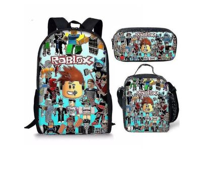 3d Roblox Schülertasche Lunchpaket Bleistiftbeutel Roblox Rucksack