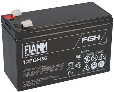 Fiamm Blei-Akku 12FGH36 Pb 12V / 9Ah Faston 6,3