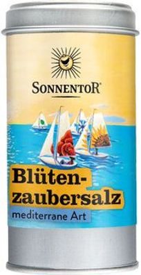 Sonnentor 6x Blütenzaubersalz mediterrane Art, Streudose 90g