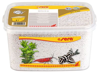 Sera Gravel Natural White 1-3mm 6 Liter Bodengrund