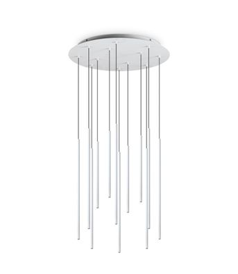 Ideal Lux FILO SP12 LED-Pendelleuchte Struktur Weiß schlankes Design pulverbeschic