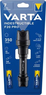 Varta 18711 101 421 Varta Indestructible F20 Pro 6 Watt LED Aluminium 350 Lumen