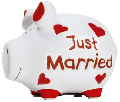 KCG 101445 Spardose Schwein "Just Married" - Keramik, klein