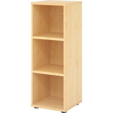 bümö Regal Ahorn, Standregal aus Holz für 3 Ordnerhöhen - Bücherregal klein 40 cm sch