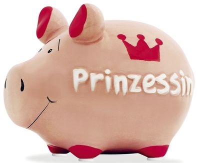 KCG 100852 Spardose Schwein Prinzessin Keramik klein