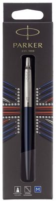 Parker 1953209 Kugelschreiber Jotter Royal Blue C.C. - M, Schreibfarbe blau, Blister