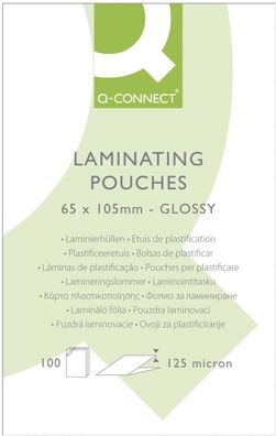 Q-Connect® KF01216 Folientasche - Gepäckanhänger, 65 x 105mm, 125 mym, 100 Stück