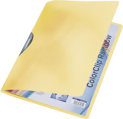 Leitz 41760015 4176 Klemmmappe ColorClip Rainbow, A4, PP, gelb