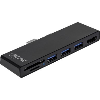 InLine® 35393 MultiHub, Surface Pro 4/5/6, 3-Port USB 3.2 Typ-A Buchse, HDMI 4K,
