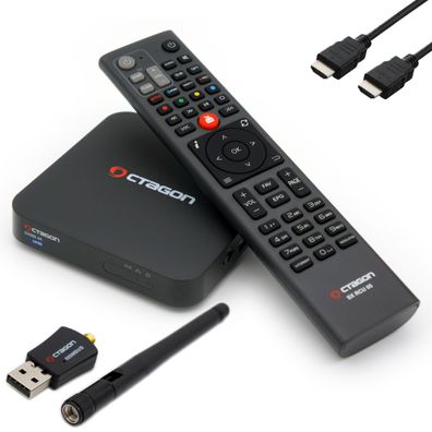 Octagon SX988 4K UHD IP H.265 HEVC Smart IPTV Set-Top Box + 600 Mbit WLAN Stick