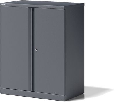 BISLEY Essentials Flügeltürenschrank abschließbar - Stahlschrank mit 3-Punkt-Schloss