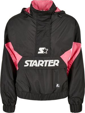 Starter Black Label Damen Ladies Colorblock Halfzip Windbreaker Black/Pinkgrapefruit