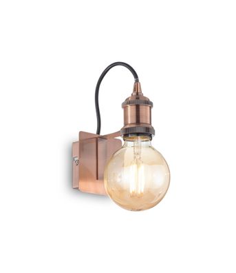 Ideal Lux FRIDA AP1 Wandleuchte mit E27 Fassung Struktur Kupfer glühbirnenähnliche