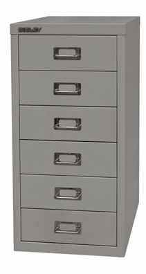 Bisley Multidrawer Schubladenschrank aus Metall mit 6 Schubladen DIN A4 ohne Sockel