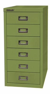 Bisley Multidrawer Schubladenschrank aus Metall mit 6 Schubladen DIN A4 ohne Sockel