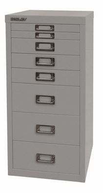 Bisley Multidrawer Schubladenschrank aus Metall mit 8 Schubladen DIN A4 ohne Sockel