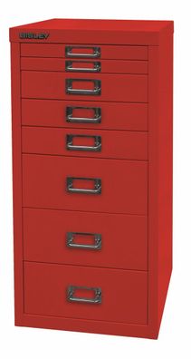 Bisley Multidrawer Schubladenschrank aus Metall mit 8 Schubladen DIN A4 ohne Sockel