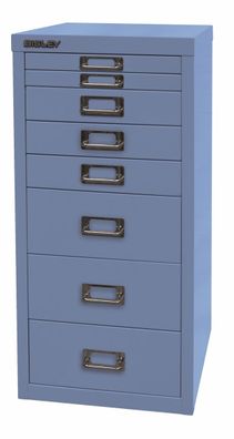 Bisley Multidrawer Schubladenschrank aus Metall mit 8 Schubladen DIN A4 ohne Sockel