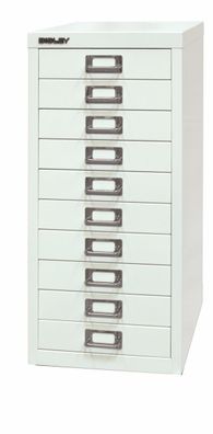 Bisley Multidrawer Schubladenschrank aus Metall mit 10 Schubladen DIN A4 ohne Sockel