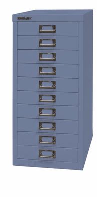 Bisley Multidrawer Schubladenschrank aus Metall mit 10 Schubladen DIN A4 ohne Sockel