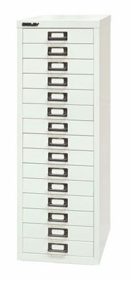 Bisley Multidrawer Schubladenschrank aus Metall mit 15 Schubladen DIN A4 ohne Sockel