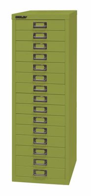 Bisley Multidrawer Schubladenschrank aus Metall mit 15 Schubladen DIN A4 ohne Sockel