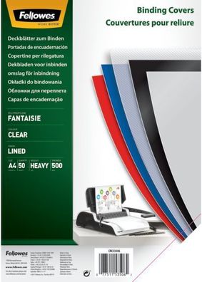 Fellowes® 5350601 Deckblätter Fantasie - A4, PP, transparent, 50 Stück