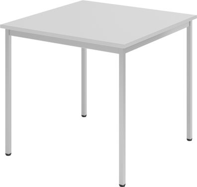 bümö Tisch klein, Multifunktionstisch, 80 x 80 cm in grau - Beistelltisch, Bistrotisc