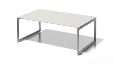 Bisley Cito Schreibtisch - 200 x120 cm Bürotisch XXL Chefschreibtisch in Grauweiß - G