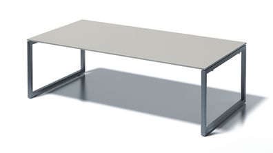 Bisley Cito Schreibtisch - 240 x120 cm Bürotisch XXL Chefschreibtisch in Grauweiß - G