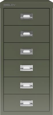 Bisley Multidrawer Schubladenschrank aus Metall mit 6 Schubladen DIN A4 ohne Sockel