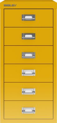 Bisley Multidrawer Schubladenschrank aus Metall mit 6 Schubladen DIN A4 ohne Sockel