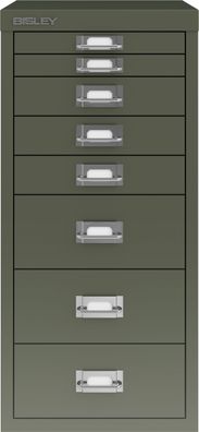 Bisley Multidrawer Schubladenschrank aus Metall mit 8 Schubladen DIN A4 ohne Sockel