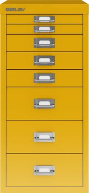 Bisley Multidrawer Schubladenschrank aus Metall mit 8 Schubladen DIN A4 ohne Sockel