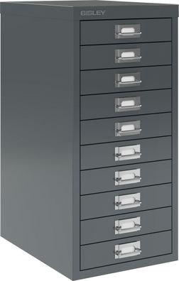 Bisley Multidrawer Schubladenschrank aus Metall mit 10 Schubladen DIN A4 ohne Sockel