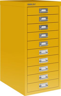 Bisley Multidrawer Schubladenschrank aus Metall mit 10 Schubladen DIN A4 ohne Sockel