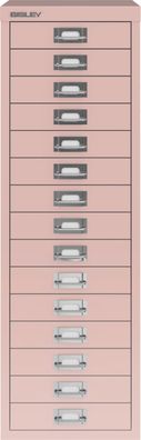 Bisley Multidrawer Schubladenschrank aus Metall mit 15 Schubladen DIN A4 ohne Sockel