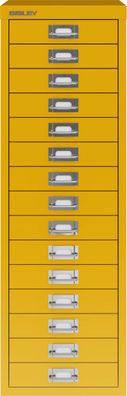 Bisley Multidrawer Schubladenschrank aus Metall mit 15 Schubladen DIN A4 ohne Sockel