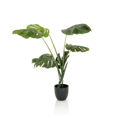 bümö plants Monstera Kunstpflanze - Täuschend echtes Fensterblatt, geruchlose Premium