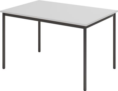 bümö Tisch, Multifunktionstisch 120 x 80 cm in Grau/Schwarz - Besprechungstisch, Konf