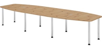 bümö Konferenztisch oval 400x130 cm großer Besprechungstisch in Asteiche, Besprechung