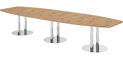 bümö Konferenztisch oval 400x130 cm großer Besprechungstisch in Asteiche, Besprechung