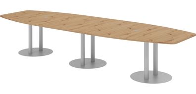 bümö Konferenztisch oval 400x130 cm großer Besprechungstisch in Asteiche, Besprechung