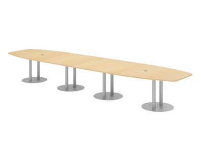 bümö Konferenztisch oval 520x130 cm großer Besprechungstisch in Ahorn, Besprechungsti