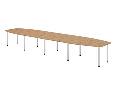 bümö Konferenztisch oval 520x130 cm großer Besprechungstisch in Asteiche, Besprechung