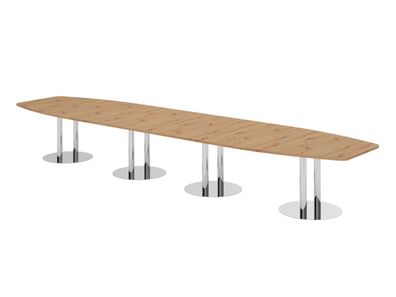 bümö Konferenztisch oval 520x130 cm großer Besprechungstisch in Asteiche, Besprechung