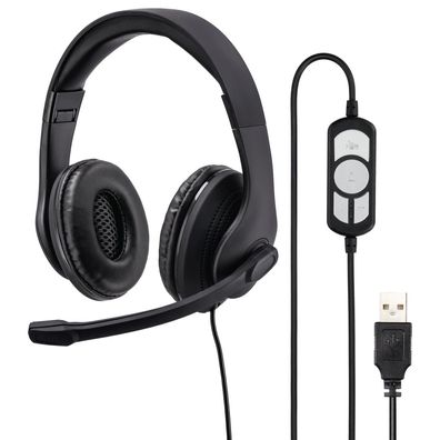 hama 139924 hama HS-USB300 USB-Headset schwarz