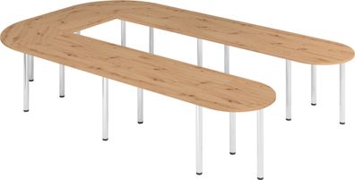 bümö Konferenztisch U-Form 380x240 cm großer Besprechungstisch in Asteiche, Besprechu